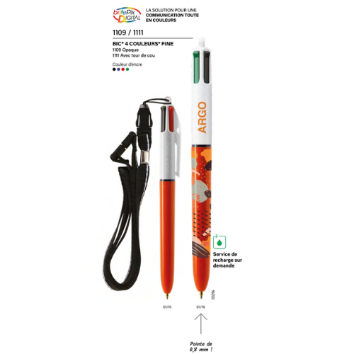 Bic 4 Couleurs Fine - Réf EP1109-EP1111