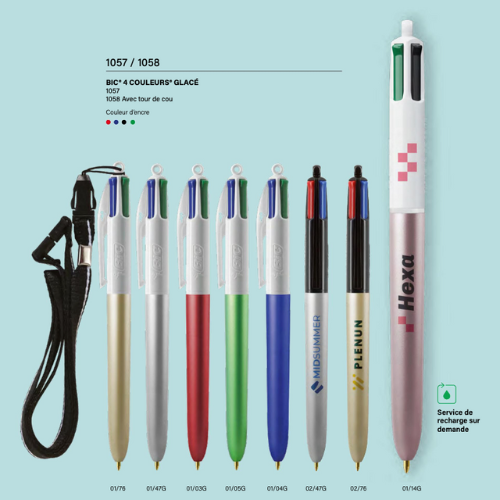 Bic 4 Couleurs Glacé - Réf EP1057-EP1058