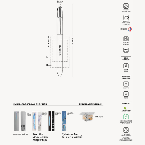 Bic 4 Couleurs Pastel - Réf EP1071-EP1072
