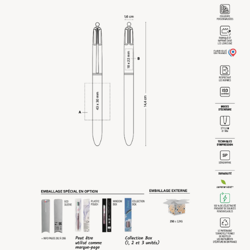 Bic 4 Couleurs Glacé - Réf EP1057-EP1058