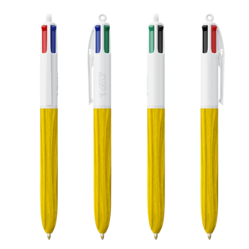 Bic 4 Couleurs Wood Style - Réf EP1061-EP1064
