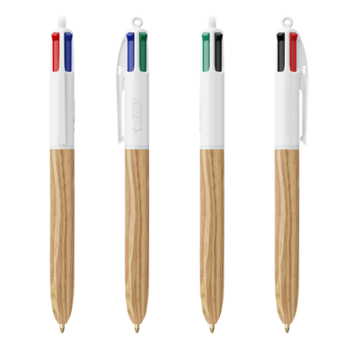 Bic 4 Couleurs Wood Style - Réf EP1061-EP1064