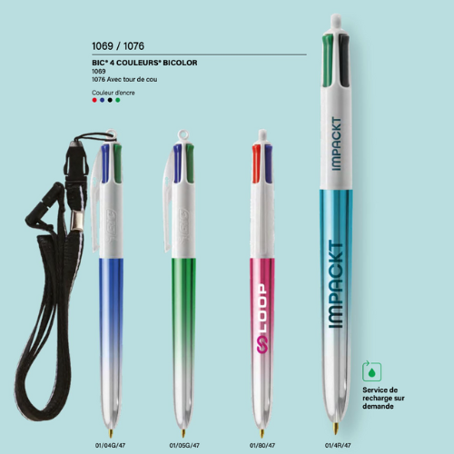 Bic 4 Couleurs Bicolor - Réf EP1069-EP1076
