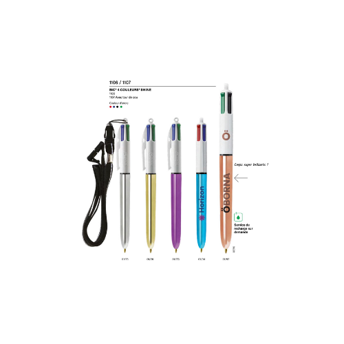 Bic 4 Couleurs Shine - Réf EP1106-EP1107