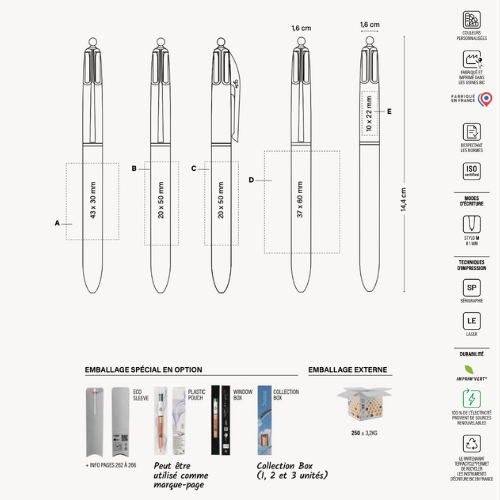 Bic 4 Couleurs Shine - Réf EP1106-EP1107