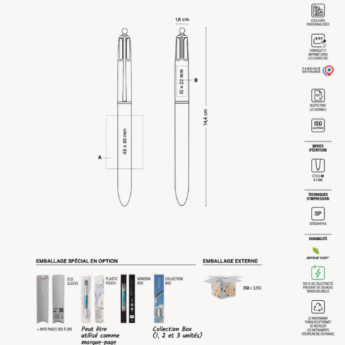 Bic 4 Couleurs Bicolor - Réf EP1069-EP1076